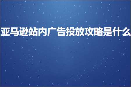 璺ㄥ鐢靛晢鐭ヨ瘑:浜氶┈閫婄珯鍐呭箍鍛婃姇鏀炬敾鐣ユ槸浠€涔? width=